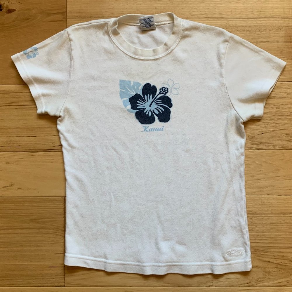 Crazy Shirt Hawaiian Hibiscus Tee Shirt, Size Large